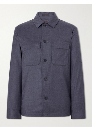 Slowear - Stretch-Wool Flannel Overshirt - Men - Blue - IT 44