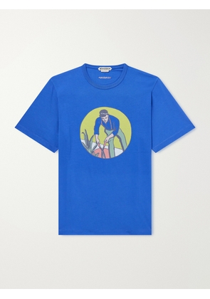 JW Anderson - Gardener Logo-Embroidered Printed Cotton-Jersey T-Shirt - Men - Blue - S