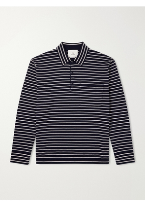The Elder Statesman - Striped Cashmere Polo Shirt - Men - Blue - S