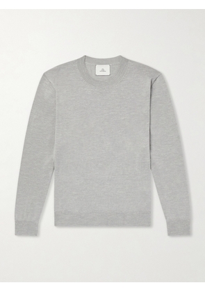 The Elder Statesman - Libeccio Wool, Silk and Linen-Blend Sweater - Men - Gray - S