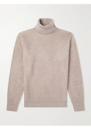 Slowear - Ribbed Virgin Wool Rollneck Sweater - Men - Neutrals - IT 46