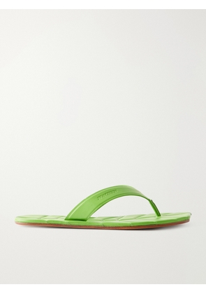 JW Anderson - Leaf Logo-Debossed Leather Sandals - Men - Green - EU 41