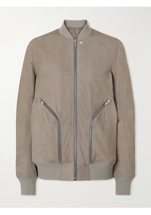 Rick Owens - Bauhaus Leather Zip-Up Flight Jacket - Men - Gray - IT 46