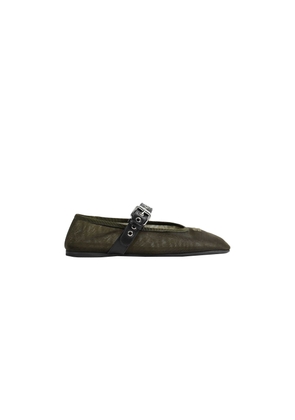 Mesh Fabric Ballerinas