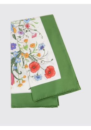 GUCCI Silk Twill Scarf with Floral Print
