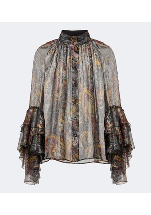 Etro Printed silk-blend blouse