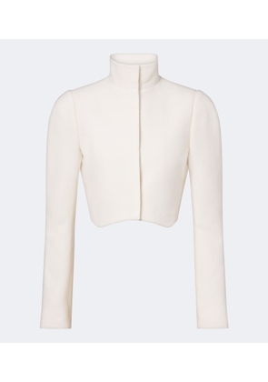 Alaia Cropped wool crepe jacket