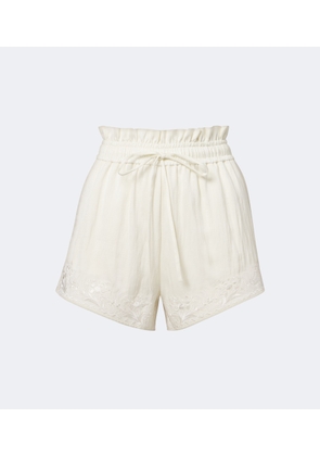 Xu Zhi Floral embroidered shorts