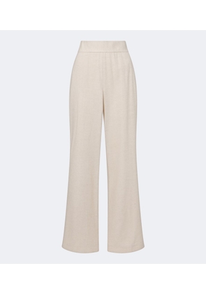 Eleventy Wool and cashmere wide-leg pants