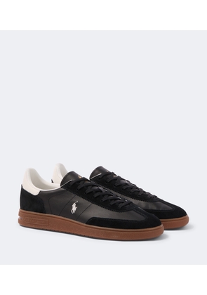 Polo Ralph Lauren Bedford suede-trimmed leather sneakers