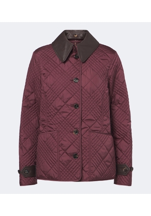 Burberry Fernleigh leather-trimmed quilted jacket