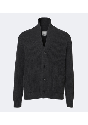 Allude Ribbed-knit wool and cashmere cardigan