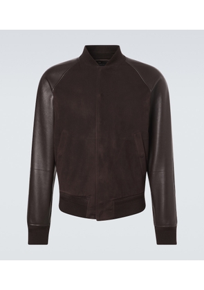 Tom Ford Leather and suede bomber jacket