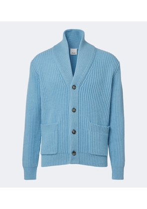 Allude Ribbed-knit wool and cashmere cardigan