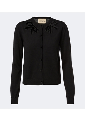 Valentino Embroidered virgin wool cardigan