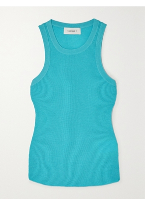 LISA YANG - Addison Ribbed Cashmere Tank - Blue - 0,1,2