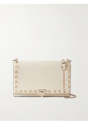 Valentino Garavani - Rockstud Leather Clutch - Neutrals - One size