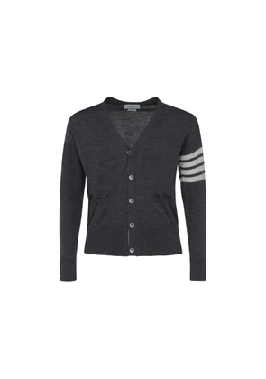 Thom Browne Gray Wool Oves Aries Cardigan - 2