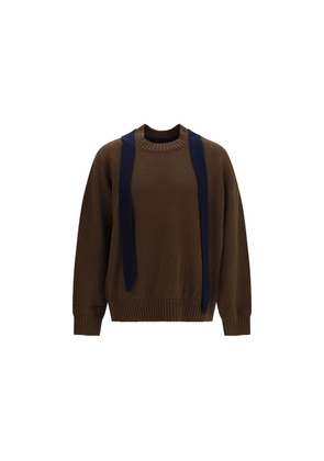 Sacai Brown Wool Oves Aries Sweatshirt - 1