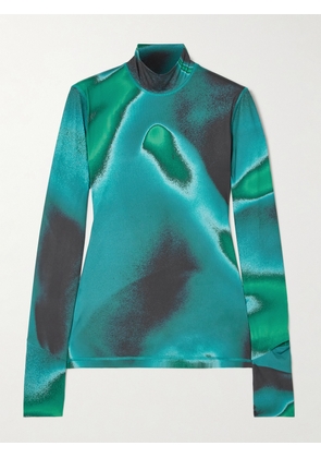 Aztech Mountain - Next To Skin Printed Stretch-jersey Turtleneck Base Layer - Blue - XS/S,S/M,M/L,L/XL