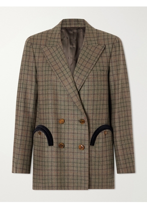 BLAZÉ Milano - Everyday Checked Wool And Cashmere-blend Jacket - Green - 00,0,1,2,3,4