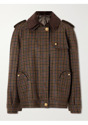 BLAZÉ Milano - Chausie Checked Wool Trench Jacket - Brown - 00,0,1,2,3,4