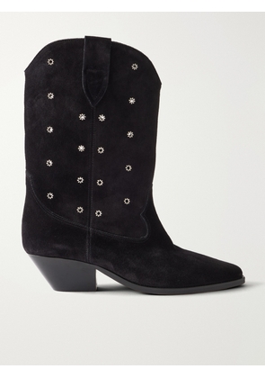 ISABEL MARANT - Duerto Embellished Suede Ankle Boots - Black - FR36,FR37,FR38,FR39,FR40,FR41