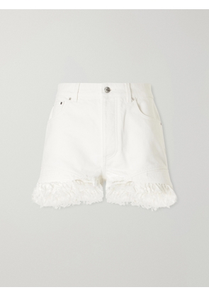 RABANNE - Frayed Denim Shorts - Neutrals - 25,26,27,28,29,30