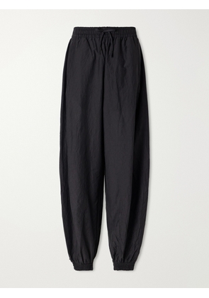 RÓHE - Cotton-blend Seersucker Balloon Pants - Black - DK32,DK34,DK36,DK38,DK40,DK42,DK44
