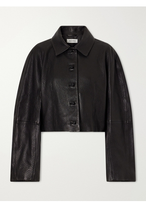 RÓHE - Cropped Textured-leather Jacket - Black - DK32,DK34,DK36,DK38,DK40,DK42
