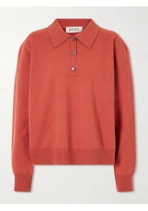 RÓHE - Stretch Wool And Cashmere-blend Polo Shirt - Red - DK32,DK34,DK36,DK38,DK40,DK42