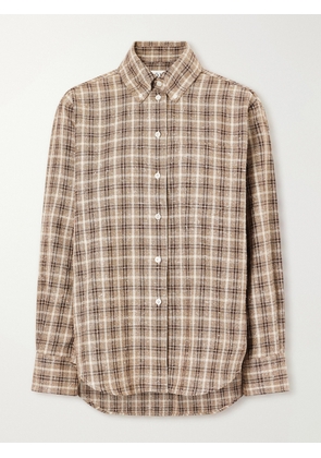 RÓHE - Oxford Checked Cotton-bouclé Shirt - Brown - DK32,DK34,DK36,DK38,DK40,DK42,DK44