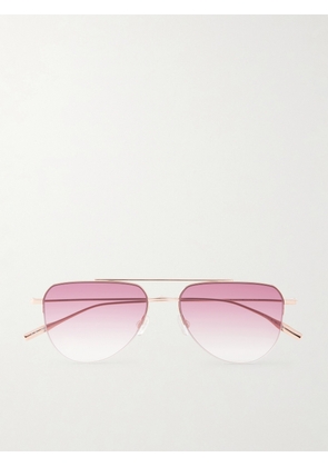Barton Perreira - Mcnair Aviator-style Metal Sunglasses - Gold - One size