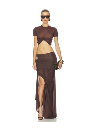 Maygel Coronel Altura Set in Brown. Size S/M. Also in XXS/XS, M/L, XL/XXL.