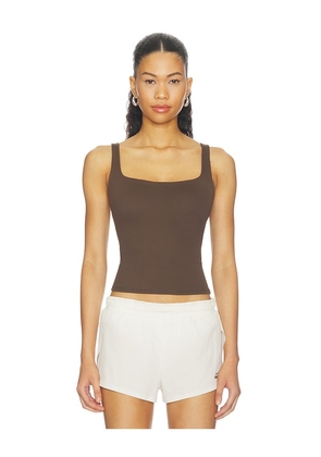 NikeSKIMS Matte Square Neck Tank in Brown. Size XXS. Also in XS, S, XL.