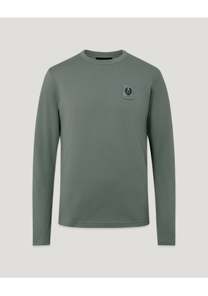 Belstaff Men's Long Sleeved T-shirt Cotton Jersey Atlantic Grey Size 2xl