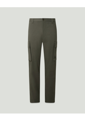 Belstaff Men's Route Cargo Cotton Twill Army Olive Size 30
