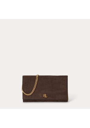 Medium Adair II Croc-Embossed Crossbody