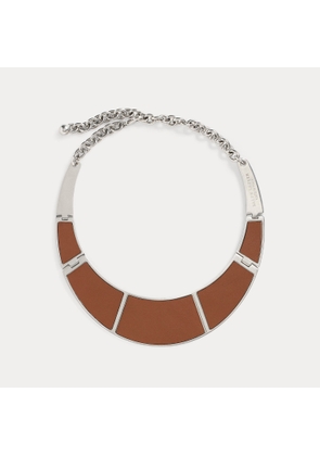 Inset-Wood Plaque Necklace
