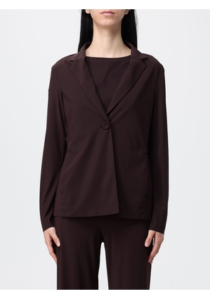 MALIPARMI Single-Breasted Short Jersey Blazer with One-Button Closure