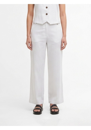 BARBOUR Sloane Striped Straight-Leg Cotton-Blend Trousers