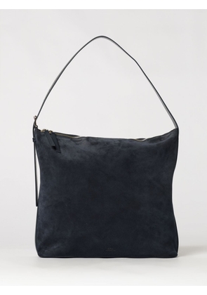 A. P.C. Vera Large Suede and Leather Shoulder Bag with Adjustable Handle