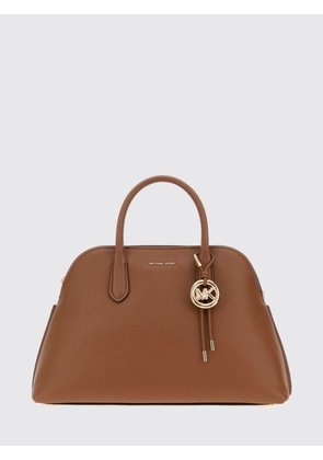 Michael Kors Freddie Leather Handbag with MK Monogram and Logo Charm