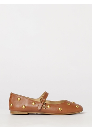 Michael Kors Nellie Flex Leather Mary Jane Ballet Flats with Studs and MK Logo