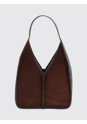 HEREU Calella Suede Calf Leather Tote Bag with Removable Pouch and Tie Fastening