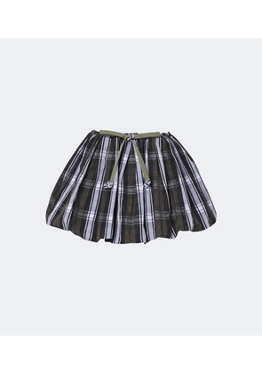 Patou Checked balloon miniskirt