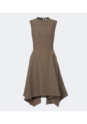 Patou Asymmetric Prince of Wales midi dress