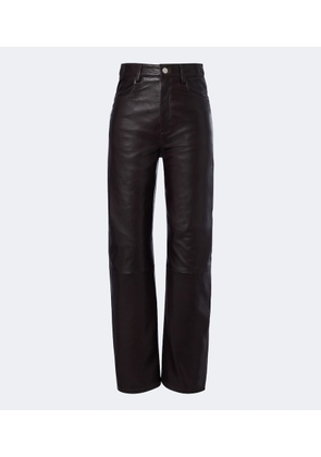Arma Leather wide-leg pants