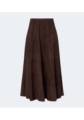 Arma Eleni suede midi skirt