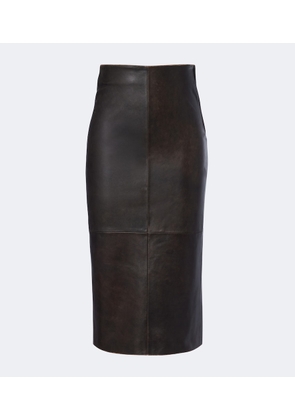 Arma Leather pencil skirt